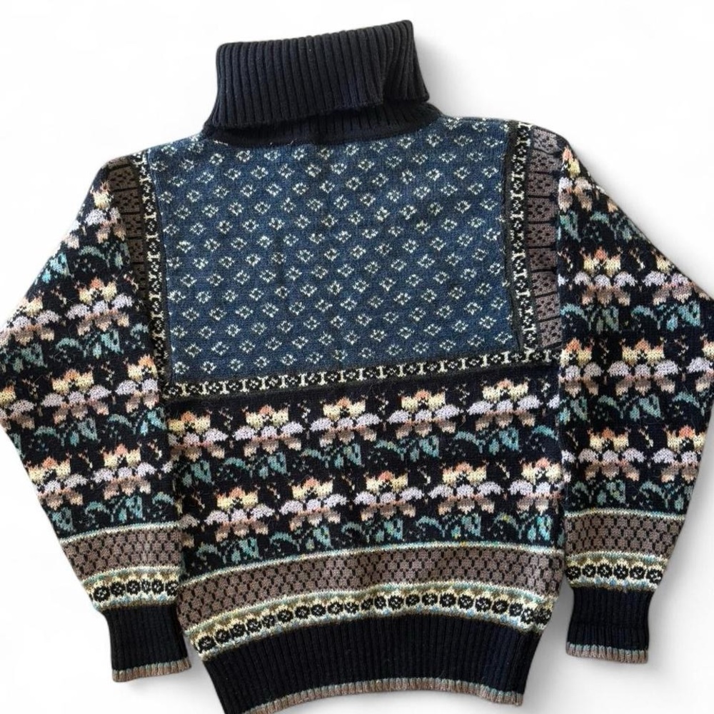 Vintage Jason Maxwell Floral Knit Sweater, Size Med/Large, Cottagecore, Boho